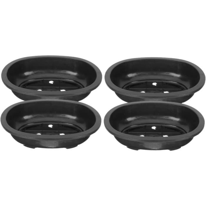100 Pots De Semis Réutilisables NETUME - 10cm Diamètre | Pots Plastique Souples Avec Trou Drainage Pour Jardinage Intérieur/Extérieur