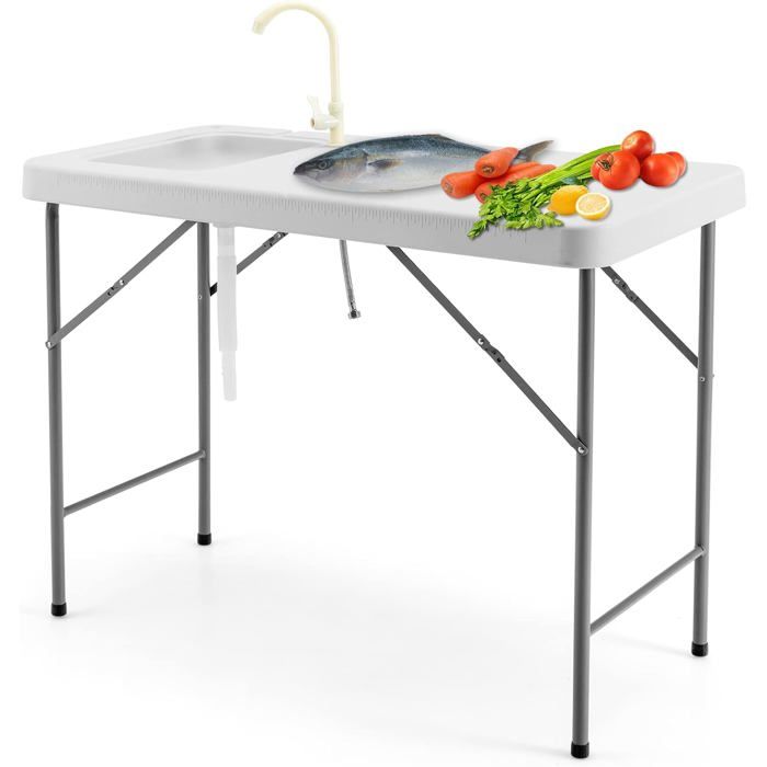 Table De Camping Pliante En Aluminium - 60x40x26 Cm, 15 Kg Charge, Légère (1.4 Kg), Pour Pique-nique, Jardin, Plage