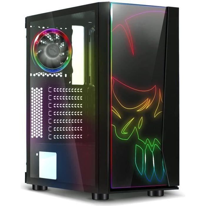 Top achat Ordinateur de bureau PC Gamer Ghost One RGB AMD Ryzen 5 2600 - Vidéo GT710 2Go - Mémoire 8Go - Disque dur  1To - Wifi - Windows 10 pas cher