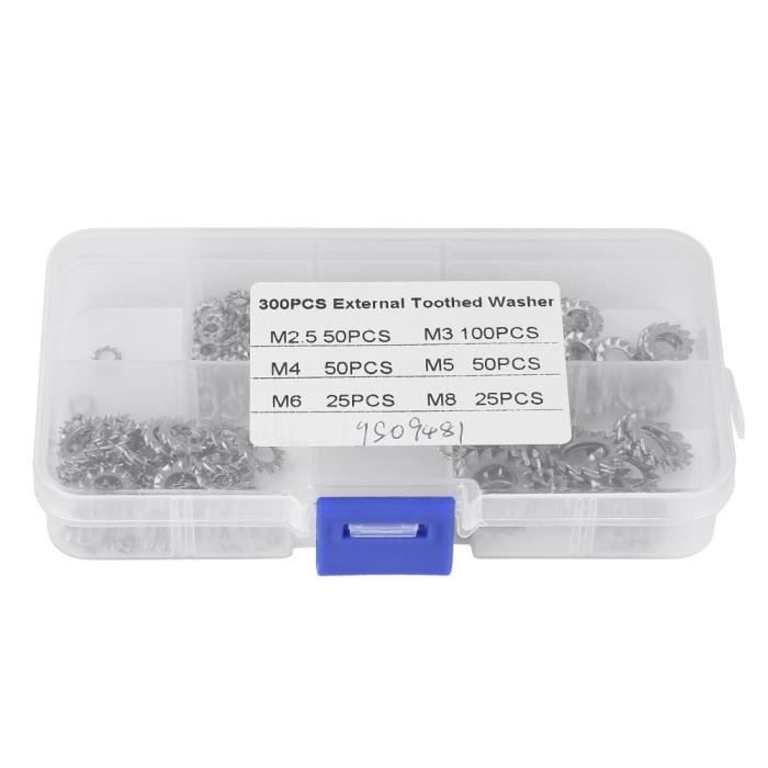Paquet de 10 écrous de blocage à insert en nylon bleu royal M4 Écrous