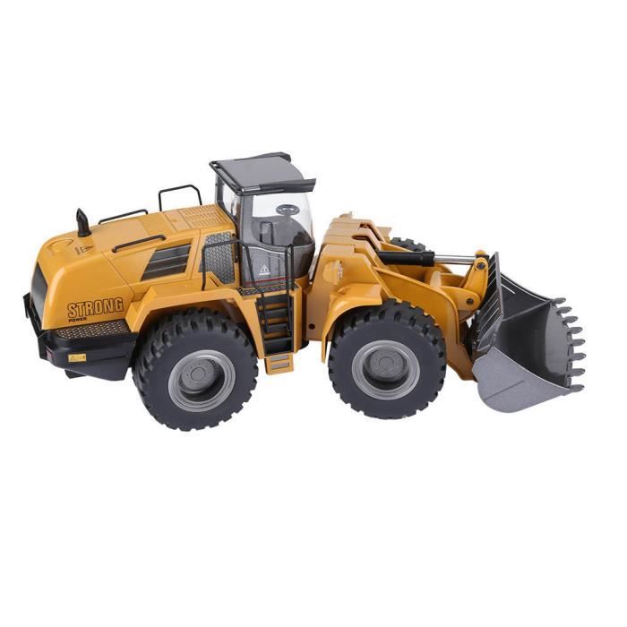 Jouet RC Camion Plateau + Pelleteuse - Télécommande 2,4 GHz - Pour Enfants 8-12 Ans