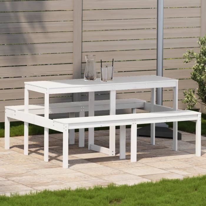 Table De Camping Pliante Wiltec - 70x69 Cm, Aluminium, Blanche, Ultra Légère Pour BBQ, Pique-nique
