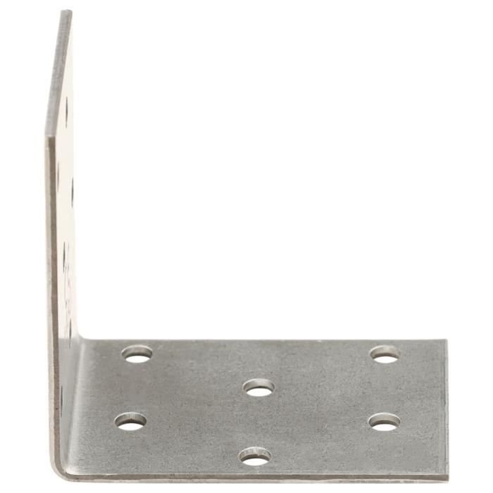 Lot De 40 équerres Plates à Angle Droit – 75 Mm (7,6 Cm), Acier Zingué – Onestopdiy