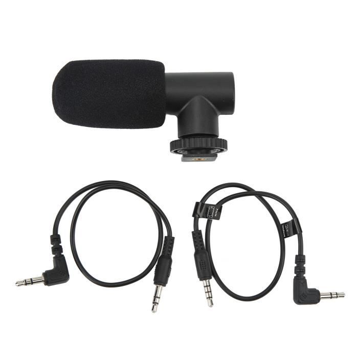 Duokon microphone pour téléphone portable Microphone de caméra Jack 3,5 mm  antibruit micro de téléphone portable universel pour - Cdiscount Appareil  Photo