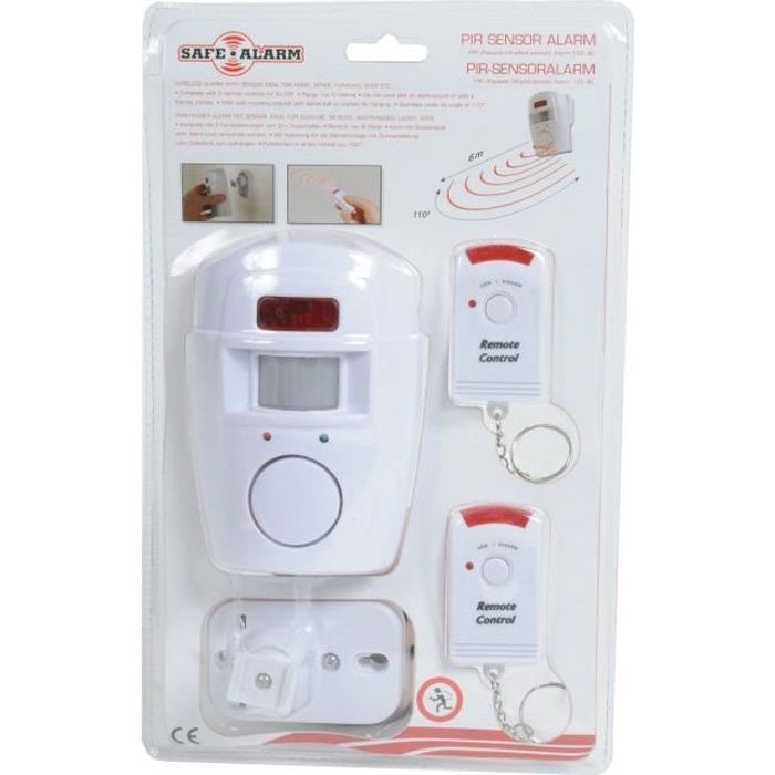 Alarme sans fil FIRST ALARM - capteur PIR - blanc - sirène intérieure