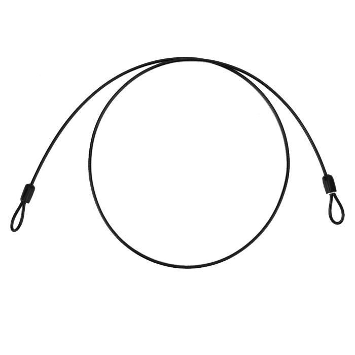 Câble De Sécurité Acier Inoxydable 1 Mètre - Double Boucle, Pour Moto, Vélo, Antivol