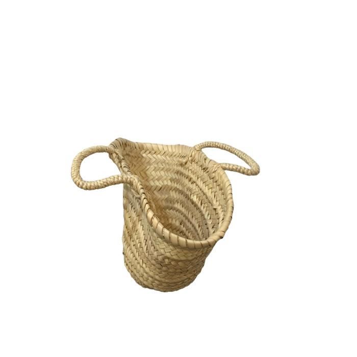 Palmier Sac Rond En Cuir Femme Panier De Course Cabas Rond En