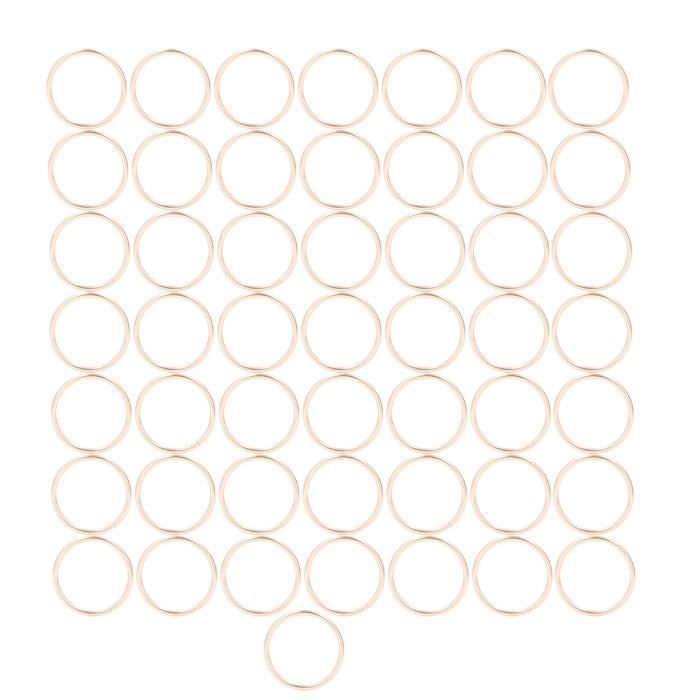 Lot De 40 Anneaux Métalliques 20mm - Doré Et Argenté Pour Création Bijoux, Sacs Et Accessoires