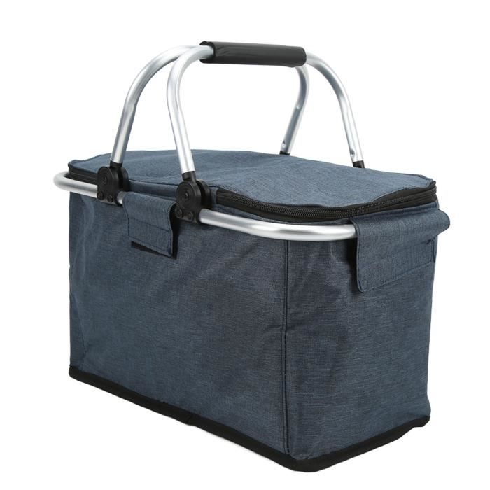 Panier de pique-nique isotherme, pliable, avec doublure étanche et