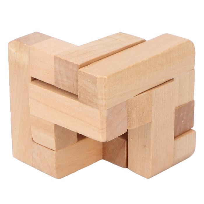 KIMISS casse-tête en bois Jeu de puzzles à emboîtement en bois Jouet de  casse-tête pour adulte Jouet de verrouillage de puzzle - Cdiscount Jeux -  Jouets