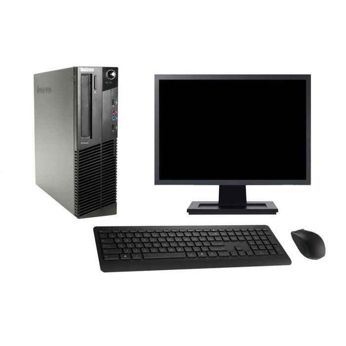 PC Lenovo M91p SFF Ecran 19 Intel i7-2600 RAM 8Go SSD 240Go Windows 10 Wifi