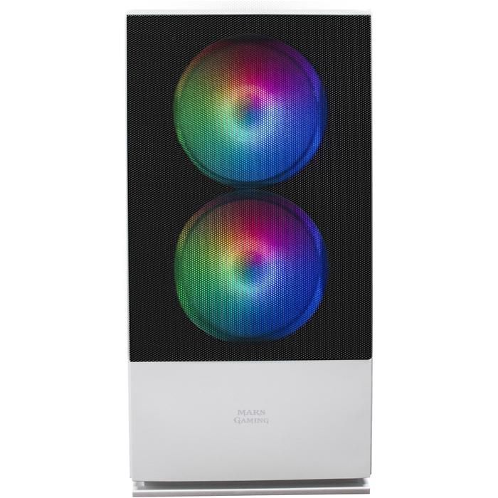 Boîtier PC MicroATX - Mars Gaming - MCZW Blanc - RGB - Panneau MESH - Refroidissement liquide