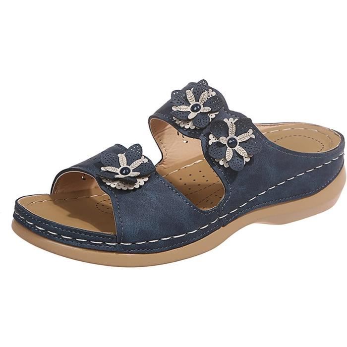 Sandales Orthopédiques Femme été - Claquettes Confortables Nu-pieds - Idéal Pour Pieds Sensibles - 6