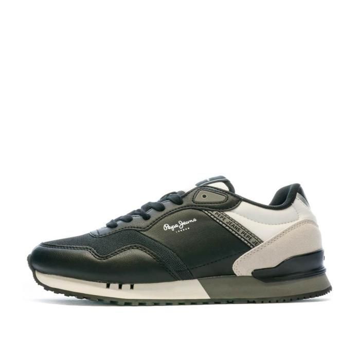Pepe Jeans Baskets Pepe Jeans London Bright - black - 44 - Homme - Synthétique - Lacets