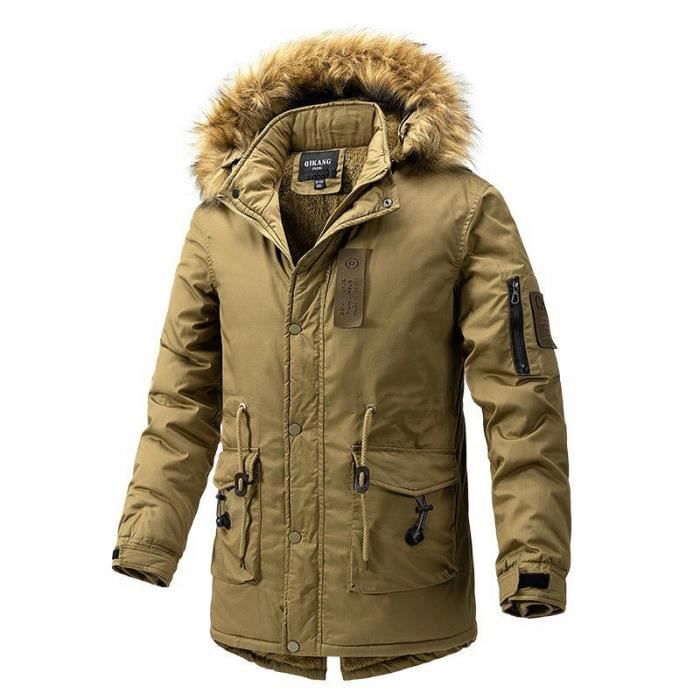 Parka Homme À Capuche Fourrure CT 08 - Veste D'hiver Homme