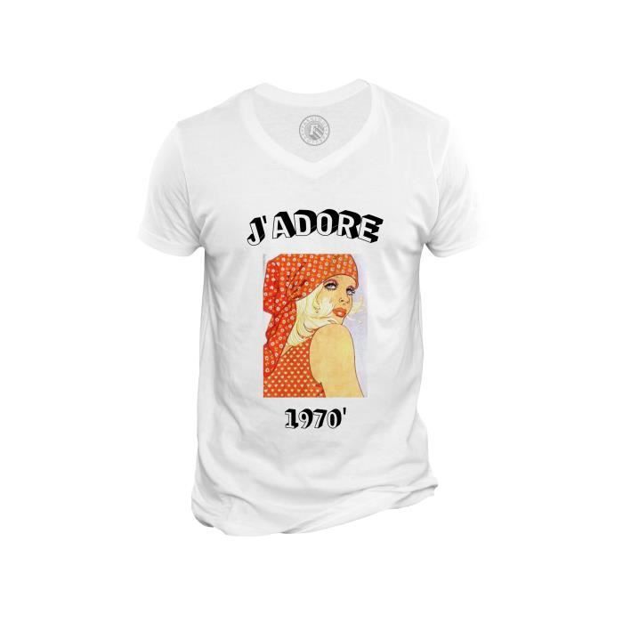 Tee shirt 2025 année 70 homme