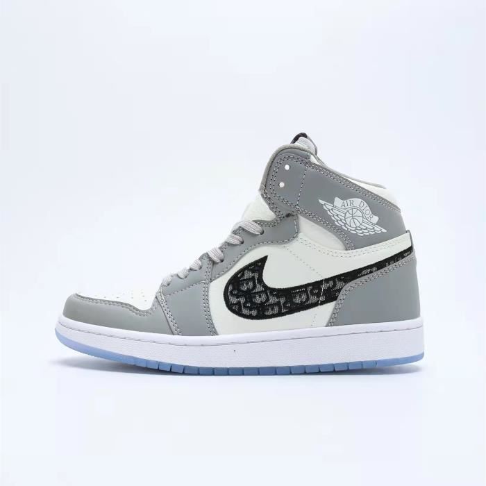 Basket Air-Jordan 1 Retro AJ1 4 High OG Chaussures de basket pour hommes et  femmes Cendre Cendre - Cdiscount Chaussures