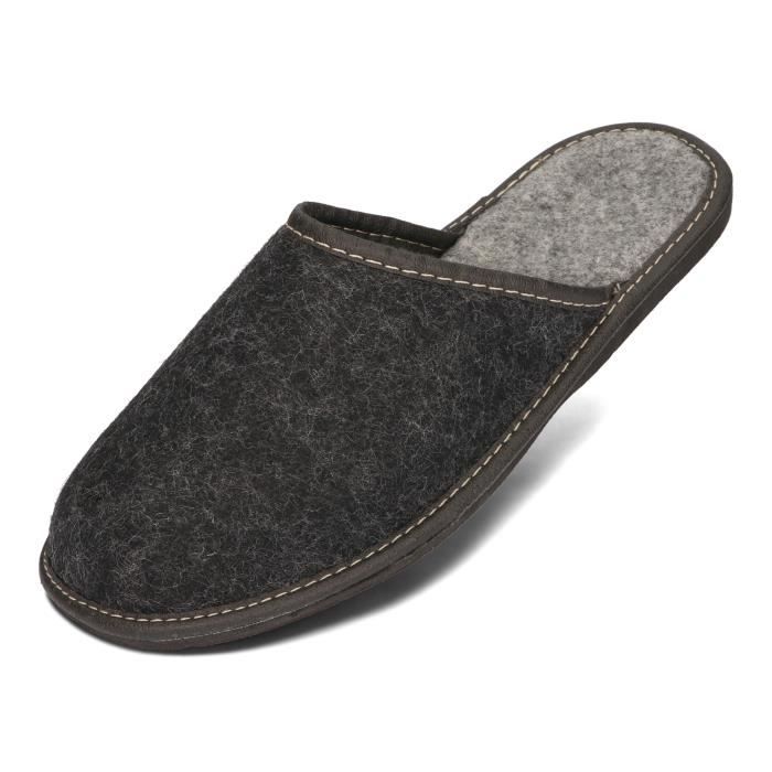 Chausson feutre homme sale