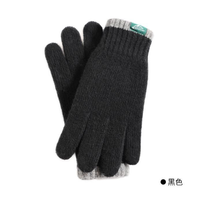 Gants D’hiver En Laine Pour Homme – Taille Unique, Doublure Polaire, Doigt Tactile | Cadeau Noël, Résistants Au Froid, Pour Téléphone