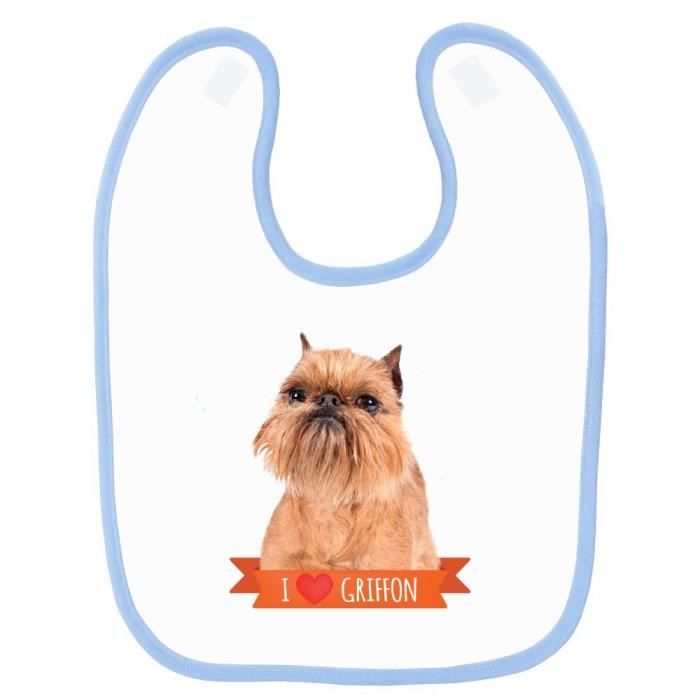 Bavoir Bebe Imprime Griffon Bleu Cdiscount Puericulture Eveil Bebe