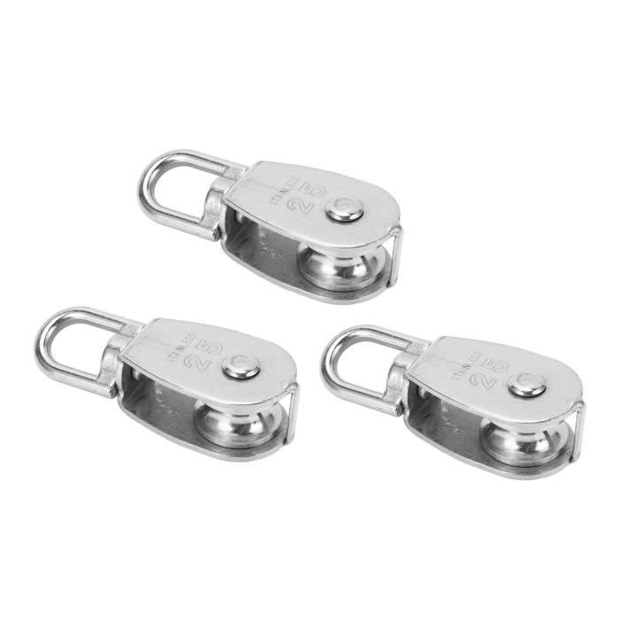 Poulie Tyrolienne, 28KN Poulie De Poulie En Alliage D'Aluminium Bloc De Poulie A Corde Simple Robuste Pour Corde De 16 Mm Escaladebleu 85132874
