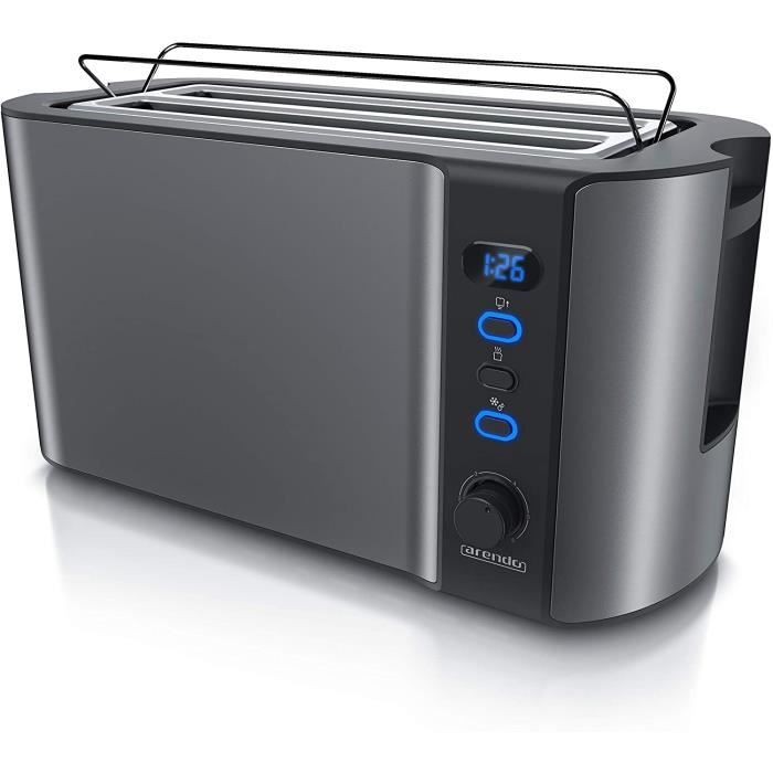 Grille-Pain Arendo Digital 4 Tranches - 1500W, 6 Niveaux, Décongélation