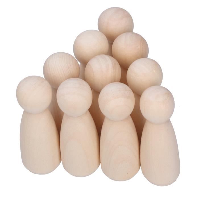 Lishi En Bois Champignon Tête Cheville Corps De Poupée - Lot De 20 Inachevé Bricolage Décoration Pour Les Arts Et L'Artisanat