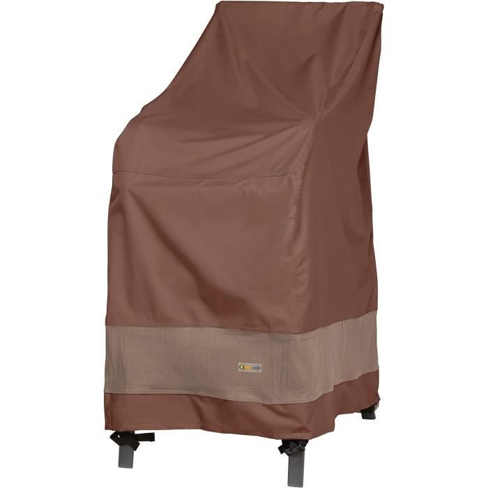Housse De Chaise De Jardin Empilable Imperméable Oxford 420D - Protection Anti-UV Coupe-Vent