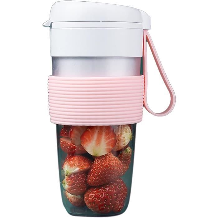 Mini Blender Portable Avec Filtre à Pulpe - 380ml Bleu - Smoothies Et Jus En Déplacement