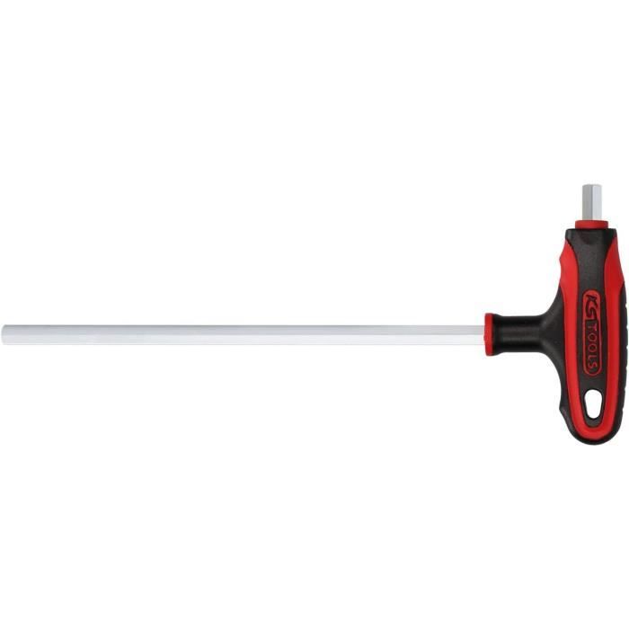 KS Tools 517.1110 - Clé Longue Articulée 10 Mm 6 Pans En T, Chrome Vanadium, Finition Satinée Pour Accès Difficiles