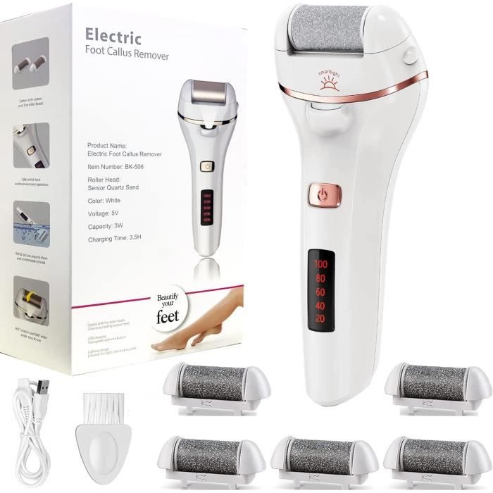 Befol Rapeuse Pieds Electrique Rape Pieds Pédicure Professionnel 5 ...