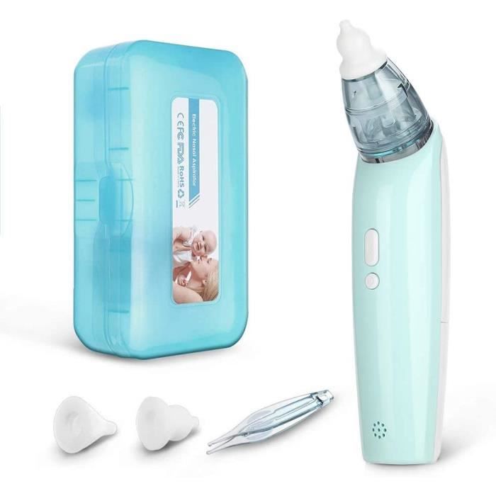 Aspirateur Nasal Electrique pour Bebe IPX7 Etanche avec 3 Embouts Aspirateur Nasal Electrique pour Bebe IPX7 Etanche avec 3 Embouts