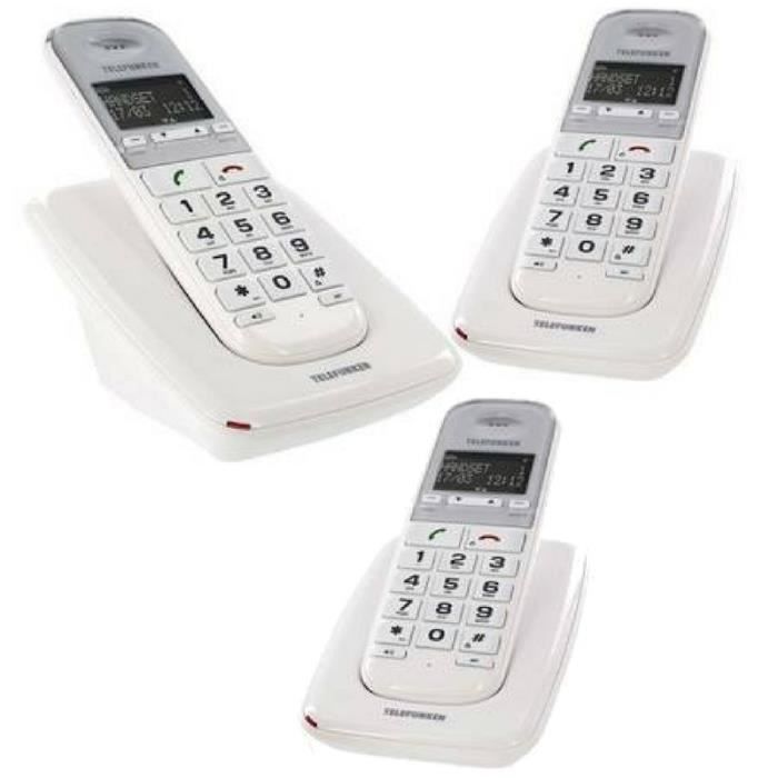 Téléphone sans fil TELEFUNKEN TD 303 Pillow Trio Cdiscount Téléphonie