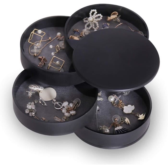 Plateau De Rangement à Bijoux En Bois Dickly - Design Élégant, Empilable, Parfait Pour Bracelets, Bagues, Montres