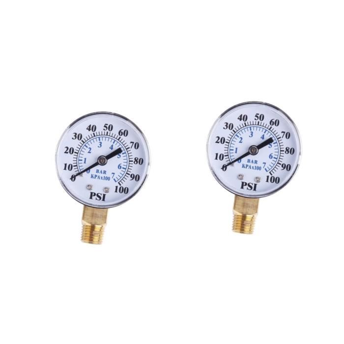 Manomètre Pression Huhudyy - Jauge 0-60 PSI - Filetage 1/8 NPT - 40 Mm