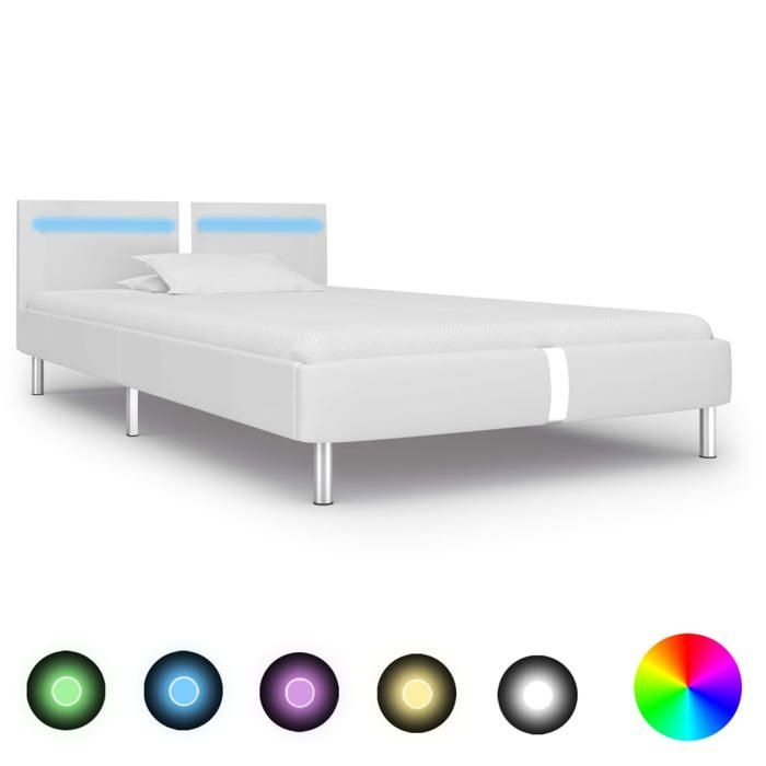 VidaXL Cadre De Lit Sommier à Lattes Rembourré Double 160x200 Cm - Tissu Gris Foncé Élégant Et Confortable