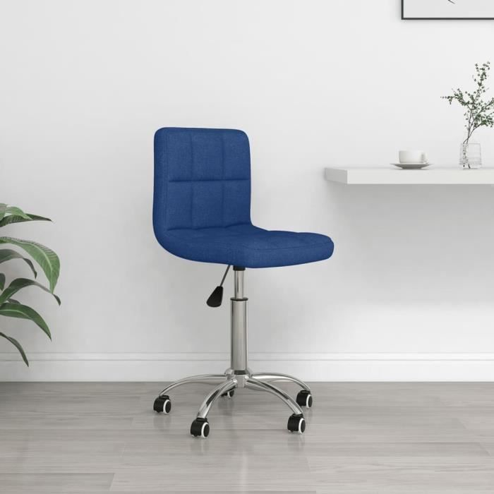 vidaXL Chaise pivotante de bureau Bleu Tissu vidaXL Chaise pivotante de bureau Bleu Tissu