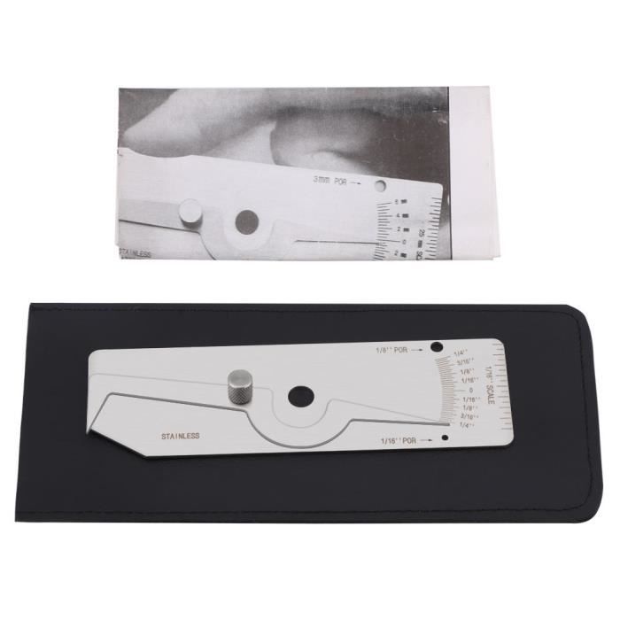 Jauge De Soudure MG-8 – Règle Inspection Soudures En Acier Inox, Échelle Laser Précise, Outil Pro Pour Contrôle Qualité Coutures