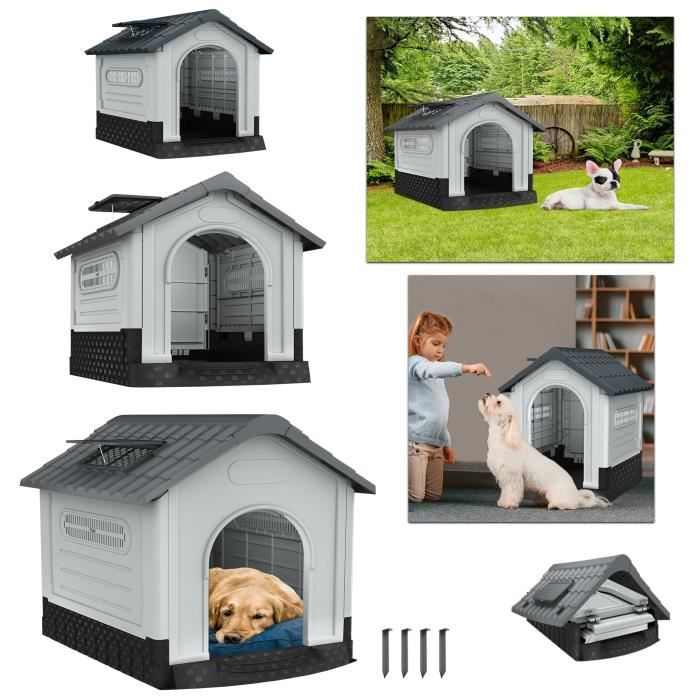 Meilleurs prix pour YRHOME Niche pour animaux domestiques Caverne pour chiens Maison pour animaux avec toit pour l'intérieur et l'extérieur 'L' TAILLE
