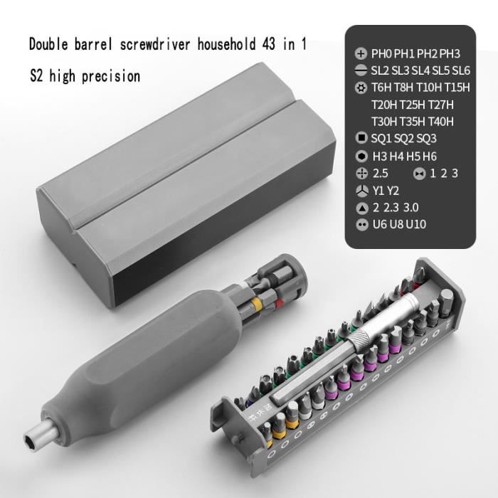 Coffret De 115 Tournevis Pour Petit Bricolage – Boîte Complète, Neuf