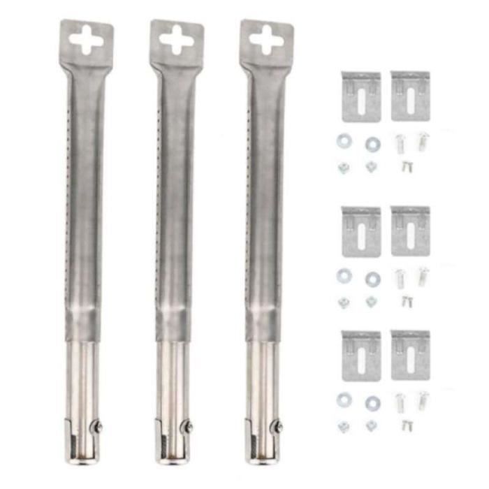 Brûleur Barbecue Onlyfire Universel 36-50cm - Acier Inoxydable - Lot De 3 - Diamètre 12mm