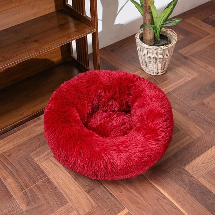 Panier Donut Pour Chien Et Chat - Doudou Anti-stress, Fond Antidérapant - Gris Foncé 80cm - 2