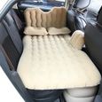 Airbed Coussin lits gonflables siège arrière voiture voyage camping extérieur en plein air matelas gonflable lit (beige) -ZOO-1