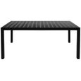 vidaXL Table de jardin Noir 185 x 90 x 74 cm Aluminium et WPC-1