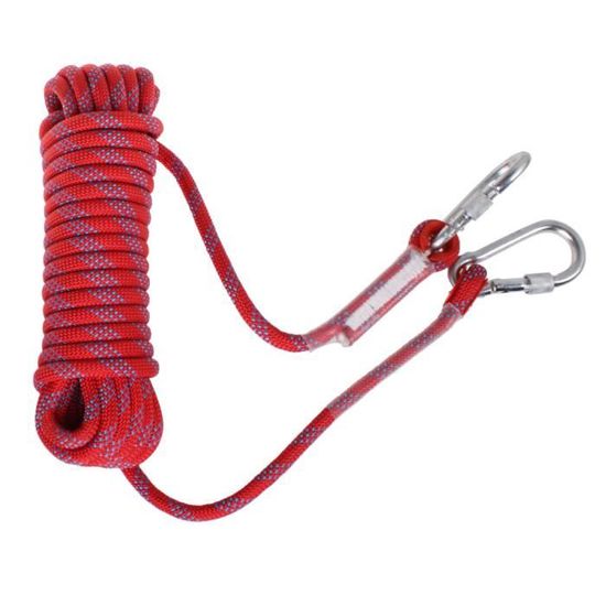 Corde D'escalade Extérieure – 60/120/150 Cm – Sécurité Alpinisme, Via Ferrata, Spéléo – Avec Anneaux De Roulement – Nylon Haute Résistance (rouge, Jaune, Orange)