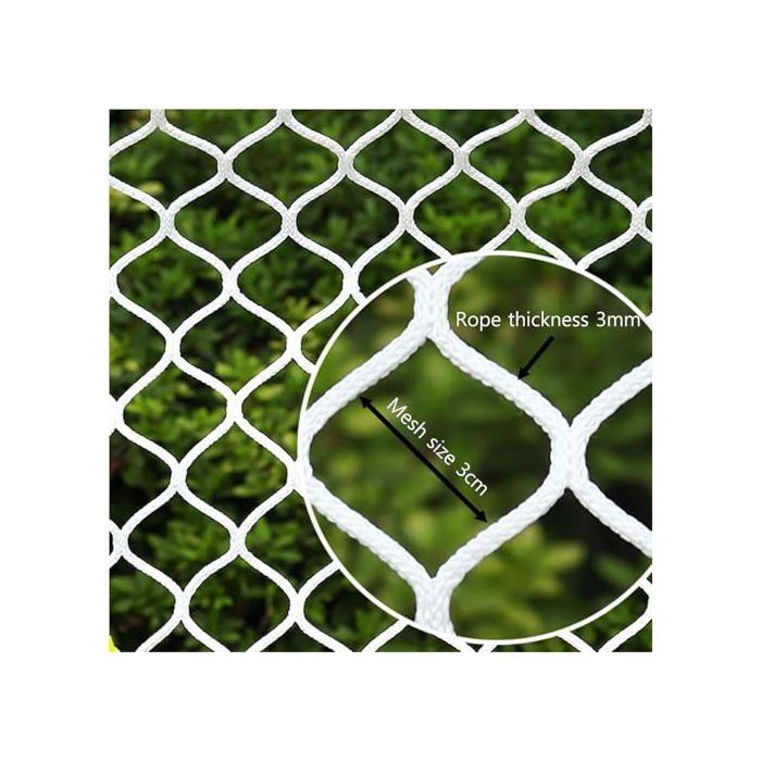 Mesh noir 10x10cm - 1mx7m - Filet De Sécurité De Couleur Pour Enfants, Filet De Protection Anti