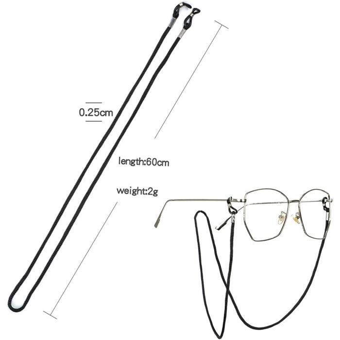 Cordon Lunettes Anti-Perte Oruola - Lot De 8 En Cuir Réglable Pour Homme, Femme Et Enfant