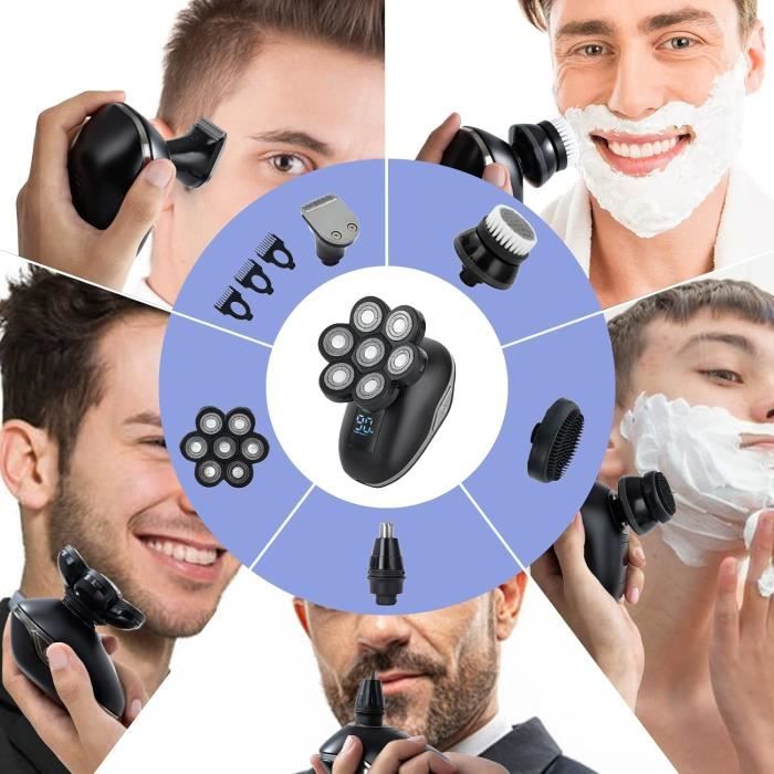 Rasoir électrique Rechargeable, imperméable, pour chauve, barbe, moustache, cadeau  pour hommes, accessoire ATTRAPE-REVES - PNU13620 - Cdiscount Maison