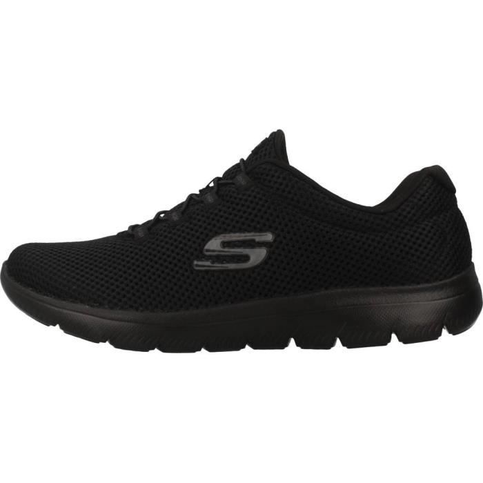 Basket skechers femme noir online