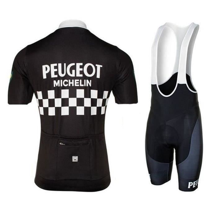 Maillot de Cyclisme Homme Manches Courtes Cuissard V lo GEL